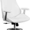 High Back White Leather Executive Swivel Chair With Arms - By Flash Furniture - Madison Seating -Executive Chairs Sales High Back White Leather Executive Swivel Chair with Arms by Flash Furniture