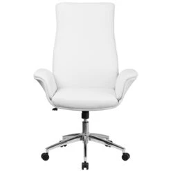 High Back White Leather Executive Swivel Chair With Flared Arms - By Flash Furniture - Madison Seating 7 High Back White Leather Executive Swivel Chair With Flared Arms - By Flash Furniture - Madison Seating -Executive Chairs Sales High Back White Leather Executive Swivel Chair with Flared Arms by Flash Furniture 2