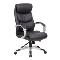 Hinged Arm Executive Chair With Synchro-Tilt By Boss Office Products - Madison Seating