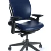 Leap Chair V2 In Dark Blue Leather By Steelcase - Madison Seating -Executive Chairs Sales Leap Chair V2 by Steelcase Leather Deep Blue scaled 1