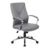 LeatherPlus Executive Chair With Grey LeatherPlus Upholstery By Boss Office Products - Madison Seating 2 LeatherPlus Executive Chair With Grey LeatherPlus Upholstery By Boss Office Products - Madison Seating -Executive Chairs Sales LeatherPlus Executive Chair with Grey LeatherPlus Upholstery by Boss Office Products