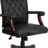 Martha Washington Black Leather Executive Swivel Chair With Arms - By Flash Furniture - Madison Seating 1 Martha Washington Black Leather Executive Swivel Chair With Arms - By Flash Furniture - Madison Seating -Executive Chairs Sales Martha Washington Black Leather Executive Swivel Chair with Arms by Flash Furniture