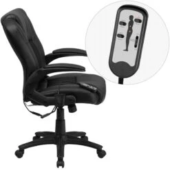 Massaging Black Leather Executive Swivel Chair With Arms - By Flash Furniture - Madison Seating 13 Massaging Black Leather Executive Swivel Chair With Arms - By Flash Furniture - Madison Seating -Executive Chairs Sales Massaging Black Leather Executive Swivel Chair with Arms by Flash Furniture 4