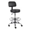 Medical Drafting Stool With Black Caressoft Upholstery By Boss Office Products - Madison Seating -Executive Chairs Sales Medical Drafting Stool with Black Caressoft Upholstery by Boss Office Products