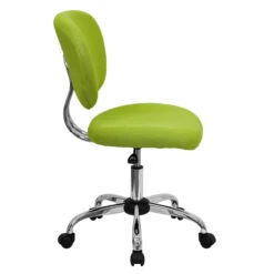 Mid-Back Apple Green Mesh Swivel Task Chair With Chrome Base - By Flash Furniture - Madison Seating -Executive Chairs Sales Mid Back Apple Green Mesh Swivel Task Chair with Chrome Base by Flash Furniture 1