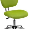 Mid-Back Apple Green Mesh Swivel Task Chair With Chrome Base - By Flash Furniture - Madison Seating -Executive Chairs Sales Mid Back Apple Green Mesh Swivel Task Chair with Chrome Base by Flash Furniture