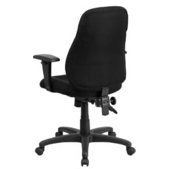 Mid-Back Black Fabric Multifunction Ergonomic Swivel Task Chair With Adjustable Arms - By Flash Furniture - Madison Seating -Executive Chairs Sales Mid Back Black Fabric Multifunction Ergonomic Swivel Task Chair with Adjustable Arms by Flash Furniture 2 1
