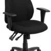 Mid-Back Black Fabric Multifunction Ergonomic Swivel Task Chair With Adjustable Arms - By Flash Furniture - Madison Seating 2 Mid-Back Black Fabric Multifunction Ergonomic Swivel Task Chair With Adjustable Arms - By Flash Furniture - Madison Seating -Executive Chairs Sales Mid Back Black Fabric Multifunction Ergonomic Swivel Task Chair with Adjustable Arms by Flash Furniture 7