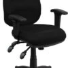 Mid-Back Black Fabric Multifunction Executive Swivel Chair With Adjustable Arms - By Flash Furniture - Madison Seating 1 Mid-Back Black Fabric Multifunction Executive Swivel Chair With Adjustable Arms - By Flash Furniture - Madison Seating -Executive Chairs Sales Mid Back Black Fabric Multifunction Executive Swivel Chair with Adjustable Arms by Flash Furniture