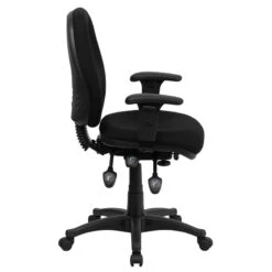 Mid-Back Black Fabric Multifunction Executive Swivel Chair With Adjustable Arms - By Flash Furniture - Madison Seating -Executive Chairs Sales Mid Back Black Fabric Multifunction Executive Swivel Chair with Adjustable Arms by Flash Furniture 2
