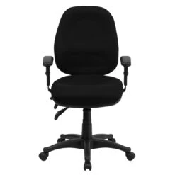 Mid-Back Black Fabric Multifunction Executive Swivel Chair With Adjustable Arms - By Flash Furniture - Madison Seating -Executive Chairs Sales Mid Back Black Fabric Multifunction Executive Swivel Chair with Adjustable Arms by Flash Furniture 4