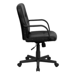 Mid-Back Black Glove Vinyl Executive Swivel Chair With Arms - By Flash Furniture - Madison Seating -Executive Chairs Sales Mid Back Black Glove Vinyl Executive Swivel Chair with Arms by Flash Furniture 2
