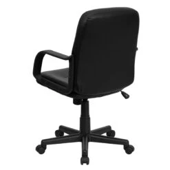 Mid-Back Black Glove Vinyl Executive Swivel Chair With Arms - By Flash Furniture - Madison Seating -Executive Chairs Sales Mid Back Black Glove Vinyl Executive Swivel Chair with Arms by Flash Furniture 4