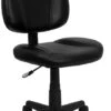 Mid-Back Black Leather Ergonomic Swivel Task Chair - By Flash Furniture - Madison Seating 2 Mid-Back Black Leather Ergonomic Swivel Task Chair - By Flash Furniture - Madison Seating -Executive Chairs Sales Mid Back Black Leather Ergonomic Swivel Task Chair by Flash Furniture