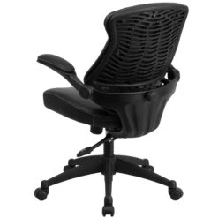Mid-Back Black Leather Executive Swivel Chair With Back Angle Adjustment And Flip-Up Arms - By Flash Furniture - Madison Seating -Executive Chairs Sales Mid Back Black Leather Executive Swivel Chair with Back Angle Adjustment and Flip Up Arms by Flash Furniture 2