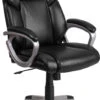 Mid-Back Black Leather Executive Swivel Chair With Padded Arms - By Flash Furniture - Madison Seating 2 Mid-Back Black Leather Executive Swivel Chair With Padded Arms - By Flash Furniture - Madison Seating -Executive Chairs Sales Mid Back Black Leather Executive Swivel Chair with Padded Arms by Flash Furniture