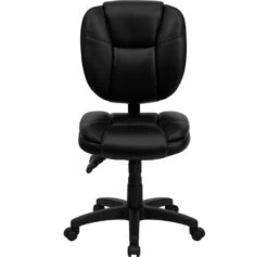 Mid-Back Black Leather Multifunction Ergonomic Swivel Task Chair - By Flash Furniture - Madison Seating 14 Mid-Back Black Leather Multifunction Ergonomic Swivel Task Chair - By Flash Furniture - Madison Seating -Executive Chairs Sales Mid Back Black Leather Multifunction Ergonomic Swivel Task Chair by Flash Furniture 5
