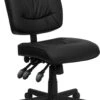 Mid-Back Black Leather Multifunction Swivel Task Chair - By Flash Furniture - Madison Seating -Executive Chairs Sales Mid Back Black Leather Multifunction Swivel Task Chair by Flash Furniture