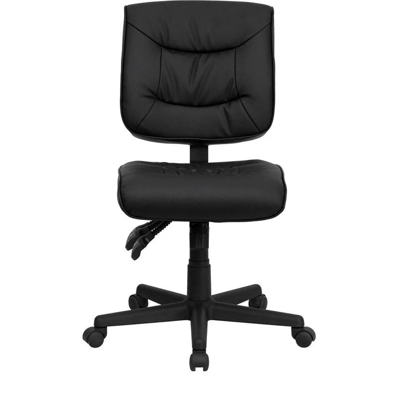 Mid-Back Black Leather Multifunction Swivel Task Chair - By Flash Furniture - Madison Seating 8 Mid-Back Black Leather Multifunction Swivel Task Chair - By Flash Furniture - Madison Seating - Image 6
