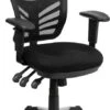 Mid-Back Black Mesh Multifunction Executive Swivel Chair With Adjustable Arms - By Flash Furniture - Madison Seating 1 Mid-Back Black Mesh Multifunction Executive Swivel Chair With Adjustable Arms - By Flash Furniture - Madison Seating -Executive Chairs Sales Mid Back Black Mesh Multifunction Executive Swivel Chair with Adjustable Arms by Flash Furniture