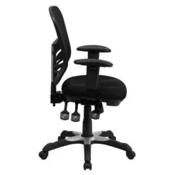 Mid-Back Black Mesh Multifunction Executive Swivel Chair With Adjustable Arms - By Flash Furniture - Madison Seating -Executive Chairs Sales Mid Back Black Mesh Multifunction Executive Swivel Chair with Adjustable Arms by Flash Furniture 7