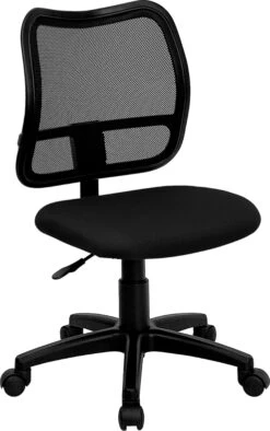Mid-Back Black Mesh Swivel Task Chair - By Flash Furniture - Madison Seating