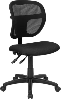Mid-Back Black Mesh Swivel Task Chair - By Flash Furniture - Madison Seating