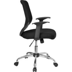 Mid-Back Black Mesh Swivel Task Chair With Arms - By Flash Furniture - Madison Seating 10 Mid-Back Black Mesh Swivel Task Chair With Arms - By Flash Furniture - Madison Seating -Executive Chairs Sales Mid Back Black Mesh Swivel Task Chair with Arms by Flash Furniture 1 2