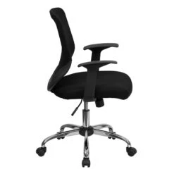 Mid-Back Black Mesh Swivel Task Chair With Arms - By Flash Furniture - Madison Seating 11 Mid-Back Black Mesh Swivel Task Chair With Arms - By Flash Furniture - Madison Seating -Executive Chairs Sales Mid Back Black Mesh Swivel Task Chair with Arms by Flash Furniture 2 2