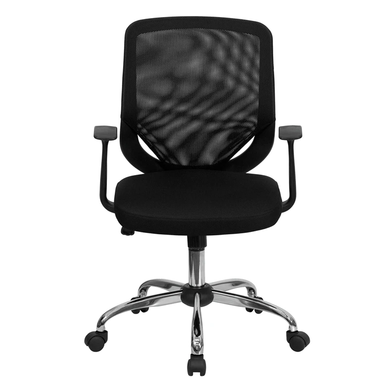Mid-Back Black Mesh Swivel Task Chair With Arms - By Flash Furniture - Madison Seating 9 Mid-Back Black Mesh Swivel Task Chair With Arms - By Flash Furniture - Madison Seating - Image 7