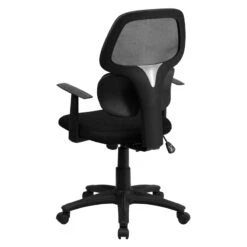 Mid-Back Black Mesh Swivel Task Chair With Flexible Dual Lumbar Support And Arms - By Flash Furniture - Madison Seating 11 Mid-Back Black Mesh Swivel Task Chair With Flexible Dual Lumbar Support And Arms - By Flash Furniture - Madison Seating -Executive Chairs Sales Mid Back Black Mesh Swivel Task Chair with Flexible Dual Lumbar Support and Arms by Flash Furniture 2
