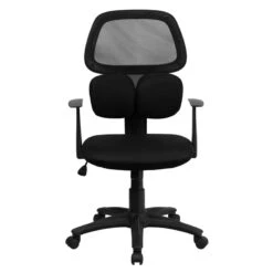 Mid-Back Black Mesh Swivel Task Chair With Flexible Dual Lumbar Support And Arms - By Flash Furniture - Madison Seating 15 Mid-Back Black Mesh Swivel Task Chair With Flexible Dual Lumbar Support And Arms - By Flash Furniture - Madison Seating -Executive Chairs Sales Mid Back Black Mesh Swivel Task Chair with Flexible Dual Lumbar Support and Arms by Flash Furniture 6