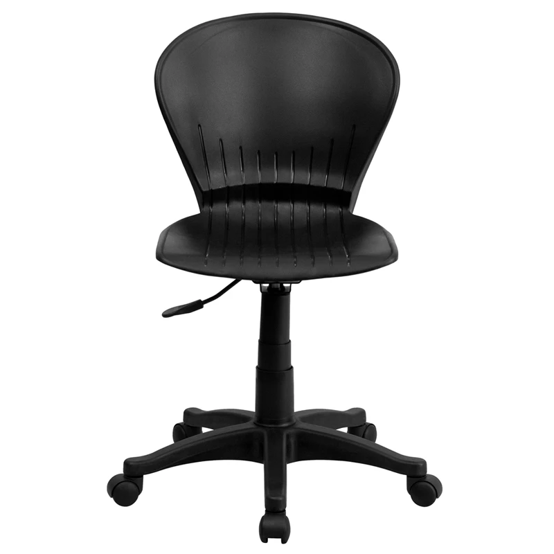Mid-Back Black Plastic Swivel Task Chair - By Flash Furniture - Madison Seating 6 Mid-Back Black Plastic Swivel Task Chair - By Flash Furniture - Madison Seating - Image 4