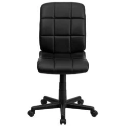 Mid-Back Black Quilted Vinyl Swivel Task Chair - By Flash Furniture - Madison Seating 9 Mid-Back Black Quilted Vinyl Swivel Task Chair - By Flash Furniture - Madison Seating -Executive Chairs Sales Mid Back Black Quilted Vinyl Swivel Task Chair by Flash Furniture 3