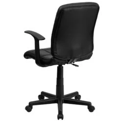 Mid-Back Black Quilted Vinyl Swivel Task Chair With Arms - By Flash Furniture - Madison Seating -Executive Chairs Sales Mid Back Black Quilted Vinyl Swivel Task Chair with Arms by Flash Furniture 2
