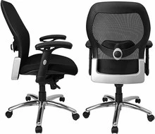 Mid-Back Black Super Mesh Executive Swivel Chair With Knee Tilt Control And Adjustable Arms - By Flash Furniture - Madison Seating 7 Mid-Back Black Super Mesh Executive Swivel Chair With Knee Tilt Control And Adjustable Arms - By Flash Furniture - Madison Seating - Image 5
