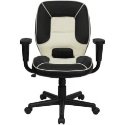 Mid-Back Black And Cream Vinyl Steno Executive Swivel Chair With Adjustable Arms - By Flash Furniture - Madison Seating 15 Mid-Back Black And Cream Vinyl Steno Executive Swivel Chair With Adjustable Arms - By Flash Furniture - Madison Seating -Executive Chairs Sales Mid Back Black and Cream Vinyl Steno Executive Swivel Chair with Adjustable Arms by Flash Furniture 6