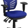 Mid-Back Blue Mesh Multifunction Executive Swivel Chair With Adjustable Arms - By Flash Furniture - Madison Seating 2 Mid-Back Blue Mesh Multifunction Executive Swivel Chair With Adjustable Arms - By Flash Furniture - Madison Seating -Executive Chairs Sales Mid Back Blue Mesh Multifunction Executive Swivel Chair with Adjustable Arms by Flash Furniture