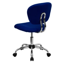 Mid-Back Blue Mesh Swivel Task Chair With Chrome Base - By Flash Furniture - Madison Seating -Executive Chairs Sales Mid Back Blue Mesh Swivel Task Chair with Chrome Base by Flash Furniture 2