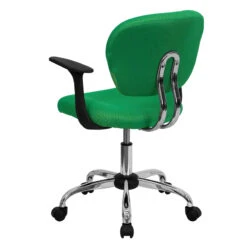 Mid-Back Bright Green Mesh Swivel Task Chair With Chrome Base And Arms - By Flash Furniture - Madison Seating 8 Mid-Back Bright Green Mesh Swivel Task Chair With Chrome Base And Arms - By Flash Furniture - Madison Seating -Executive Chairs Sales Mid Back Bright Green Mesh Swivel Task Chair with Chrome Base and Arms by Flash Furniture 2