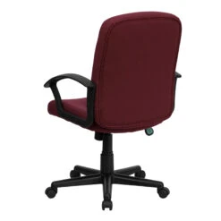 Mid-Back Burgundy Fabric Executive Swivel Chair With Nylon Arms - By Flash Furniture - Madison Seating -Executive Chairs Sales Mid Back Burgundy Fabric Executive Swivel Chair with Nylon Arms by Flash Furniture 3