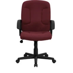 Mid-Back Burgundy Fabric Executive Swivel Chair With Nylon Arms - By Flash Furniture - Madison Seating -Executive Chairs Sales Mid Back Burgundy Fabric Executive Swivel Chair with Nylon Arms by Flash Furniture 6
