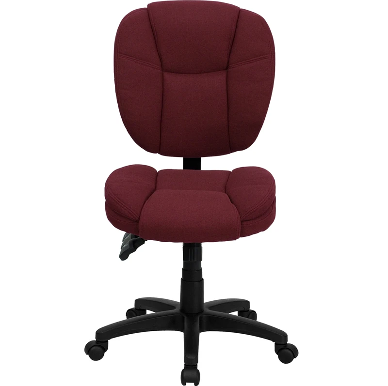 Mid-Back Burgundy Fabric Multifunction Ergonomic Swivel Task Chair - By Flash Furniture - Madison Seating 8 Mid-Back Burgundy Fabric Multifunction Ergonomic Swivel Task Chair - By Flash Furniture - Madison Seating - Image 6