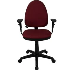 Mid-Back Burgundy Fabric Multifunction Swivel Task Chair With Adjustable Lumbar Support And Adjustable Arms - By Flash Furniture - Madison Seating -Executive Chairs Sales Mid Back Burgundy Fabric Multifunction Swivel Task Chair with Adjustable Lumbar Support and Adjustable Arms by Flash Furniture 5