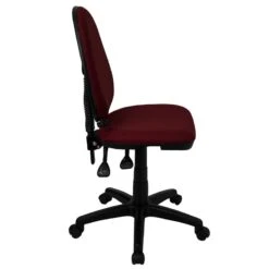 Mid-Back Burgundy Fabric Multifunction Swivel Task Chair With Adjustable Lumbar Support - By Flash Furniture - Madison Seating -Executive Chairs Sales Mid Back Burgundy Fabric Multifunction Swivel Task Chair with Adjustable Lumbar Support by Flash Furniture 1