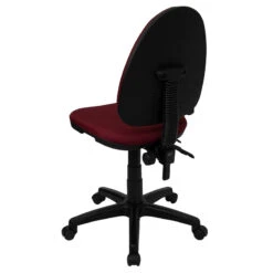Mid-Back Burgundy Fabric Multifunction Swivel Task Chair With Adjustable Lumbar Support - By Flash Furniture - Madison Seating -Executive Chairs Sales Mid Back Burgundy Fabric Multifunction Swivel Task Chair with Adjustable Lumbar Support by Flash Furniture 4