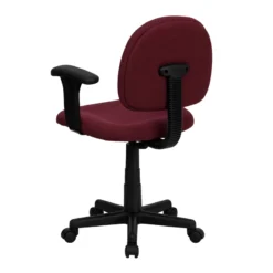Mid-Back Burgundy Fabric Swivel Task Chair With Adjustable Arms - By Flash Furniture - Madison Seating -Executive Chairs Sales Mid Back Burgundy Fabric Swivel Task Chair with Adjustable Arms by Flash Furniture 4