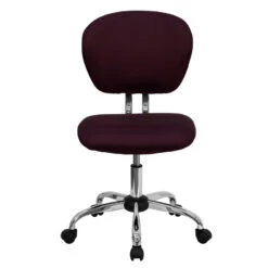 Mid-Back Burgundy Mesh Swivel Task Chair With Chrome Base - By Flash Furniture - Madison Seating -Executive Chairs Sales Mid Back Burgundy Mesh Swivel Task Chair with Chrome Base by Flash Furniture 3