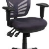 Mid-Back Dark Gray Mesh Multifunction Executive Swivel Chair With Adjustable Arms - By Flash Furniture - Madison Seating -Executive Chairs Sales Mid Back Dark Gray Mesh Multifunction Executive Swivel Chair with Adjustable Arms by Flash Furniture