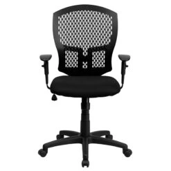 Mid-Back Designer Back Swivel Task Chair With Fabric Seat And Adjustable Arms - By Flash Furniture - Madison Seating -Executive Chairs Sales Mid Back Designer Back Swivel Task Chair with Fabric Seat and Adjustable Arms by Flash Furniture 3